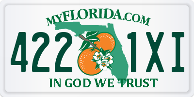 FL license plate 4221XI