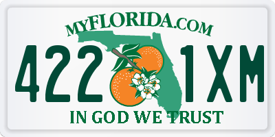 FL license plate 4221XM