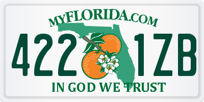 FL license plate 4221ZB