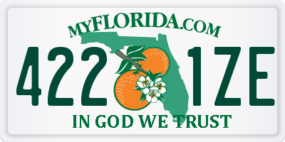 FL license plate 4221ZE