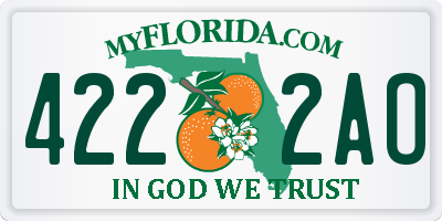 FL license plate 4222AO