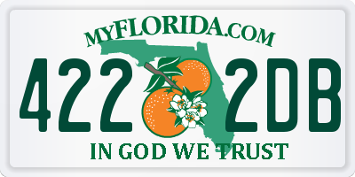 FL license plate 4222DB