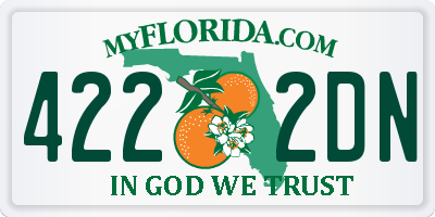 FL license plate 4222DN