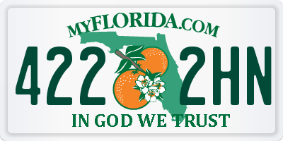 FL license plate 4222HN