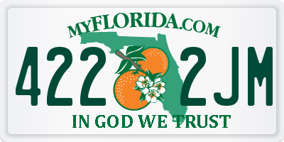 FL license plate 4222JM