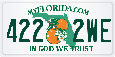FL license plate 4222WE