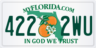 FL license plate 4222WU
