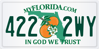 FL license plate 4222WY