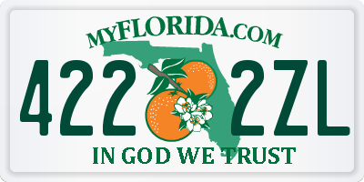 FL license plate 4222ZL