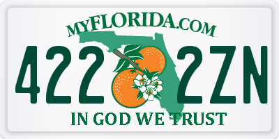 FL license plate 4222ZN