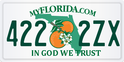 FL license plate 4222ZX