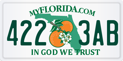 FL license plate 4223AB