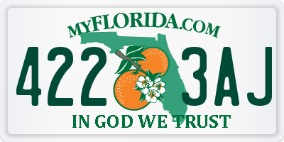 FL license plate 4223AJ