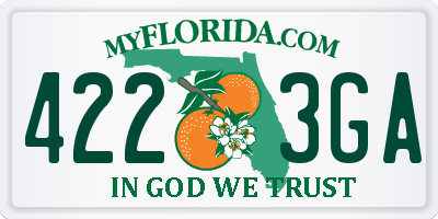 FL license plate 4223GA