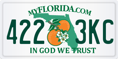 FL license plate 4223KC