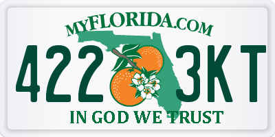 FL license plate 4223KT