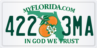 FL license plate 4223MA