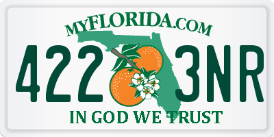 FL license plate 4223NR