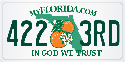 FL license plate 4223RD