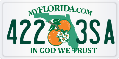 FL license plate 4223SA