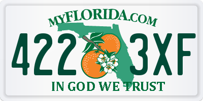FL license plate 4223XF