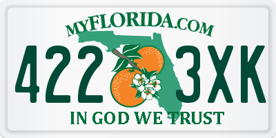 FL license plate 4223XK