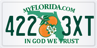 FL license plate 4223XT
