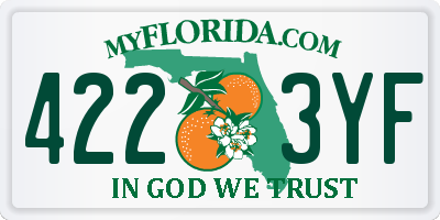 FL license plate 4223YF