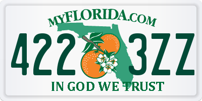 FL license plate 4223ZZ