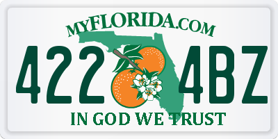 FL license plate 4224BZ