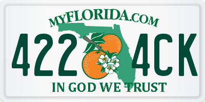 FL license plate 4224CK