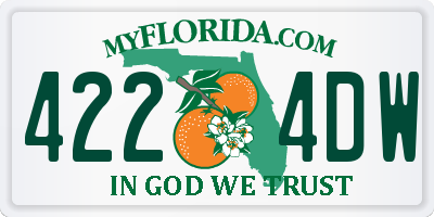 FL license plate 4224DW