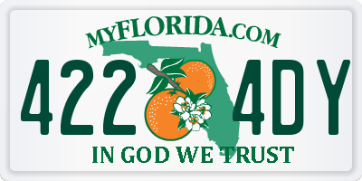 FL license plate 4224DY