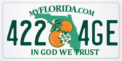 FL license plate 4224GE