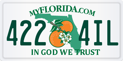 FL license plate 4224IL