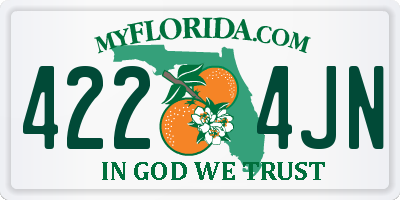 FL license plate 4224JN
