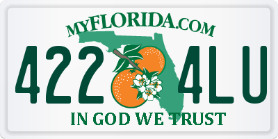 FL license plate 4224LU