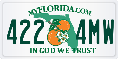FL license plate 4224MW