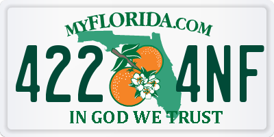 FL license plate 4224NF