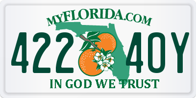 FL license plate 4224OY
