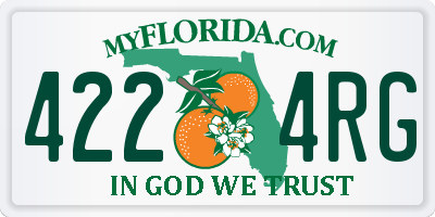 FL license plate 4224RG