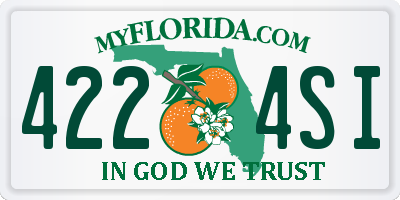 FL license plate 4224SI