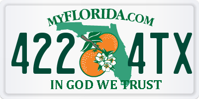 FL license plate 4224TX