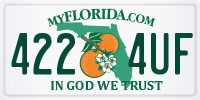 FL license plate 4224UF
