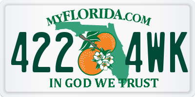 FL license plate 4224WK