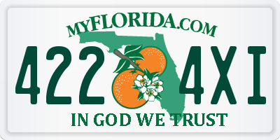 FL license plate 4224XI