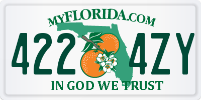 FL license plate 4224ZY