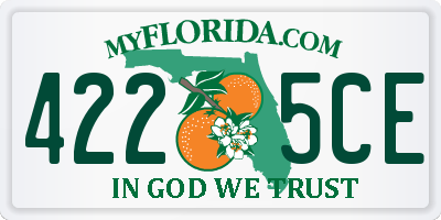 FL license plate 4225CE