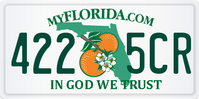 FL license plate 4225CR