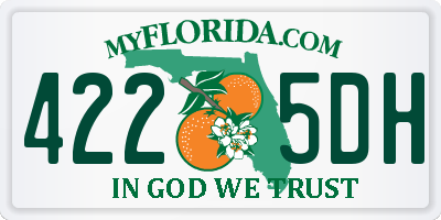 FL license plate 4225DH